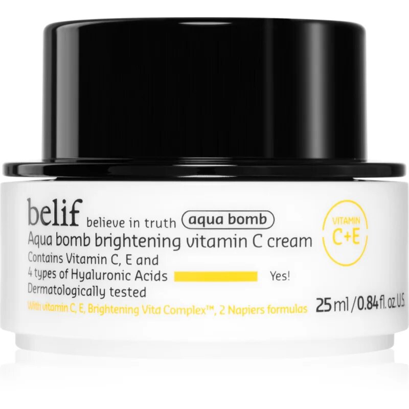 belif Aqua Bomb Brightening Vitamin C Cream krema za posvetljevanje z vlažilnim učinkom 25 ml