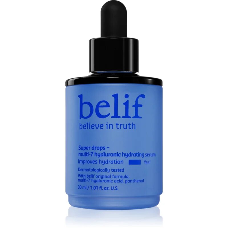 belif Super Drops Multi-7 Hyaluronic Hydrating Serum globinsko hranilni in vlažilni serum z učvrstitvenim učinkom 30 ml