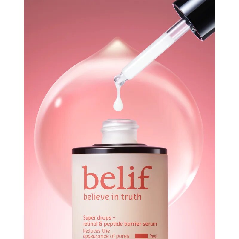 belif Super Drops Retinol & Peptide Barrier Serum intenzivni hranilni serum s peptidi 30 ml