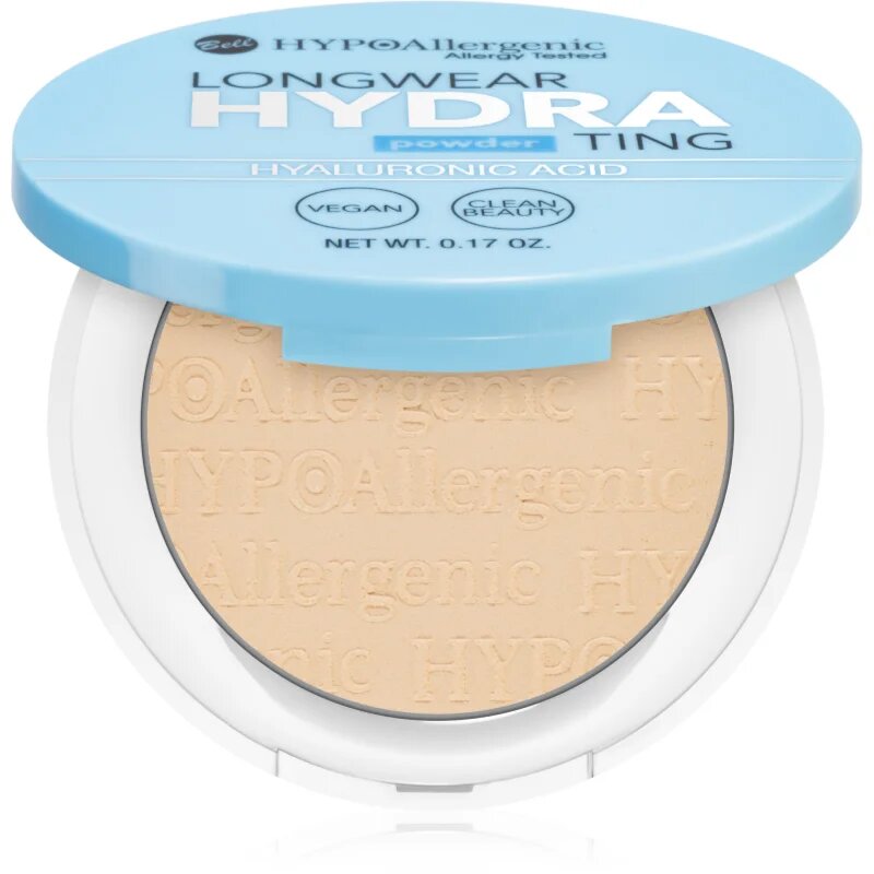 Bell Hypoallergenic Hydrating kompaktni puder s hialuronsko kislino odtenek 01 Nude 5 g