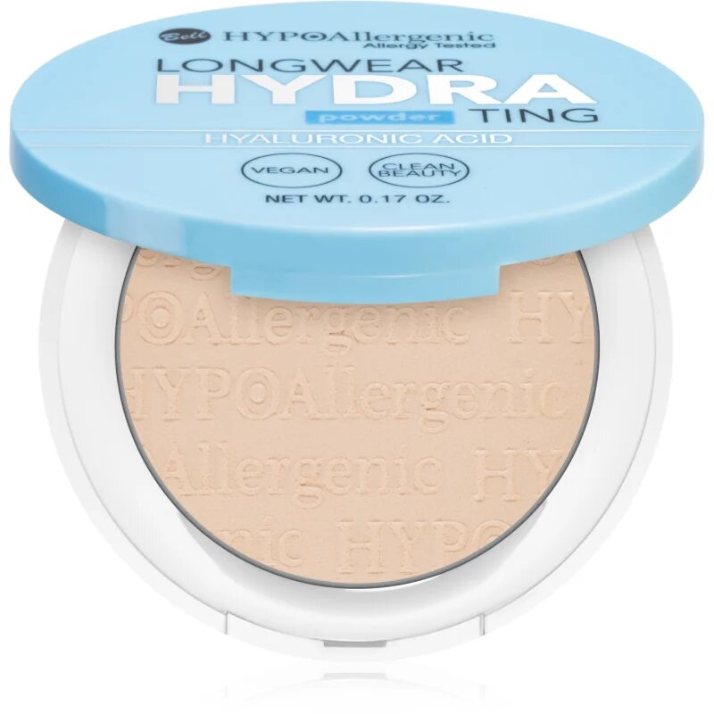 Bell Longwear Hydrating Powder kompaktni puder s hialuronsko kislino odtenek 02 Light Beige 5 g