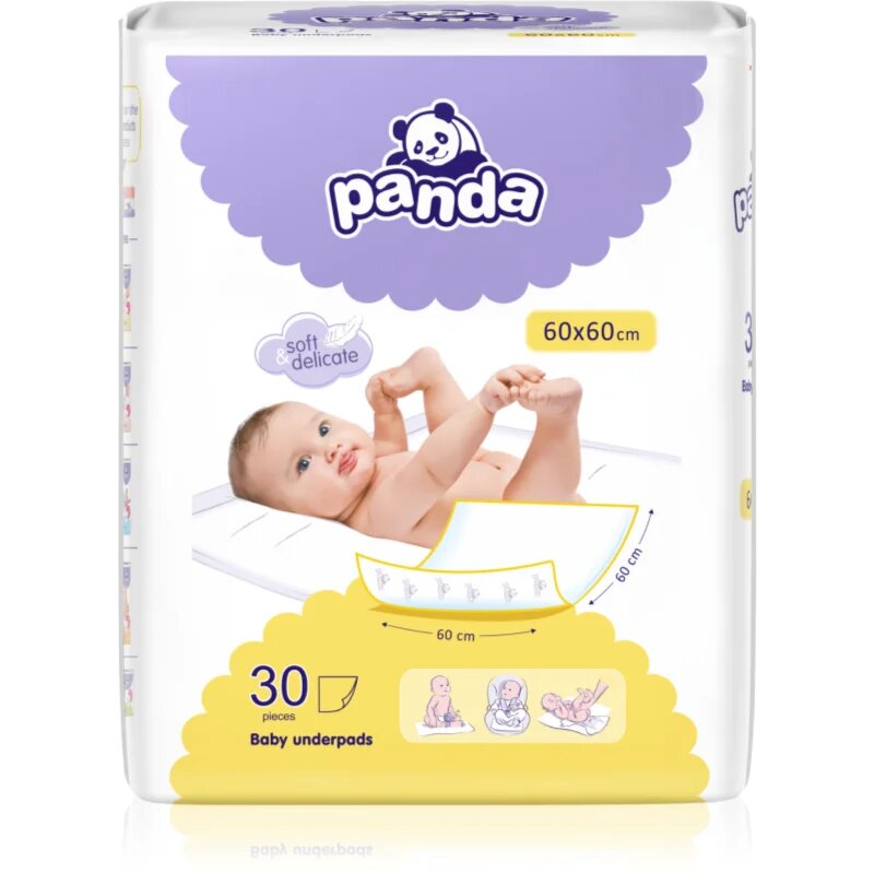BELLA Baby Happy Panda previjalne podloge za enkratno uporabo 60x60 cm 30 kos