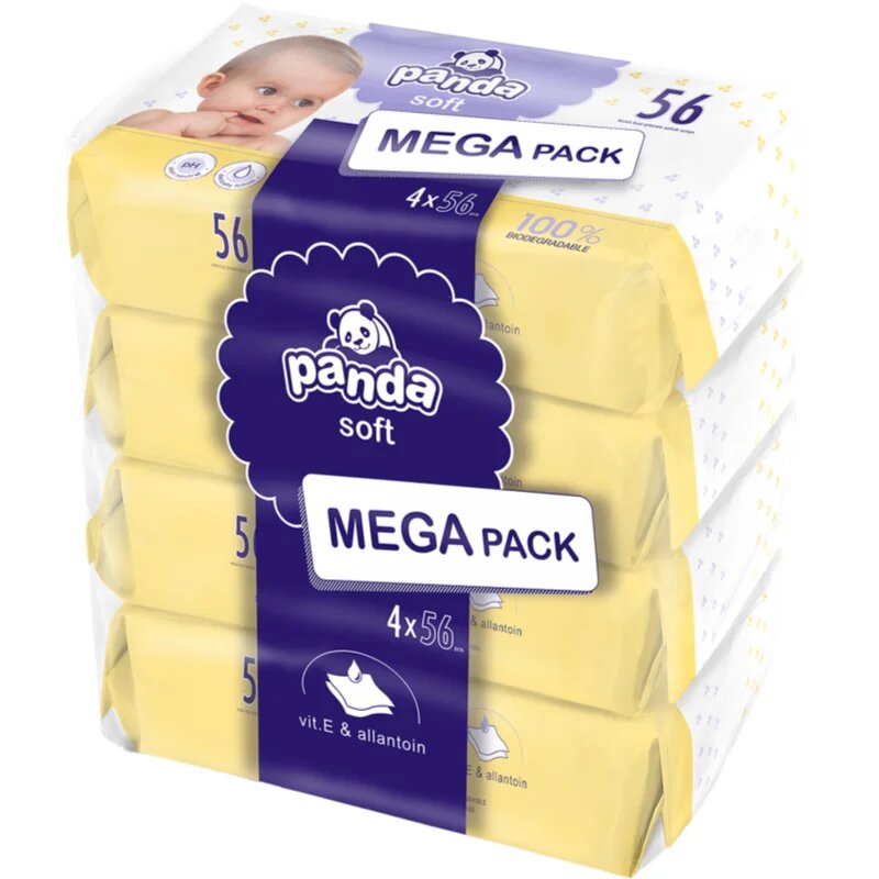 BELLA Baby Happy Panda vlažni čistilni robčki za otroke 4x56 kos