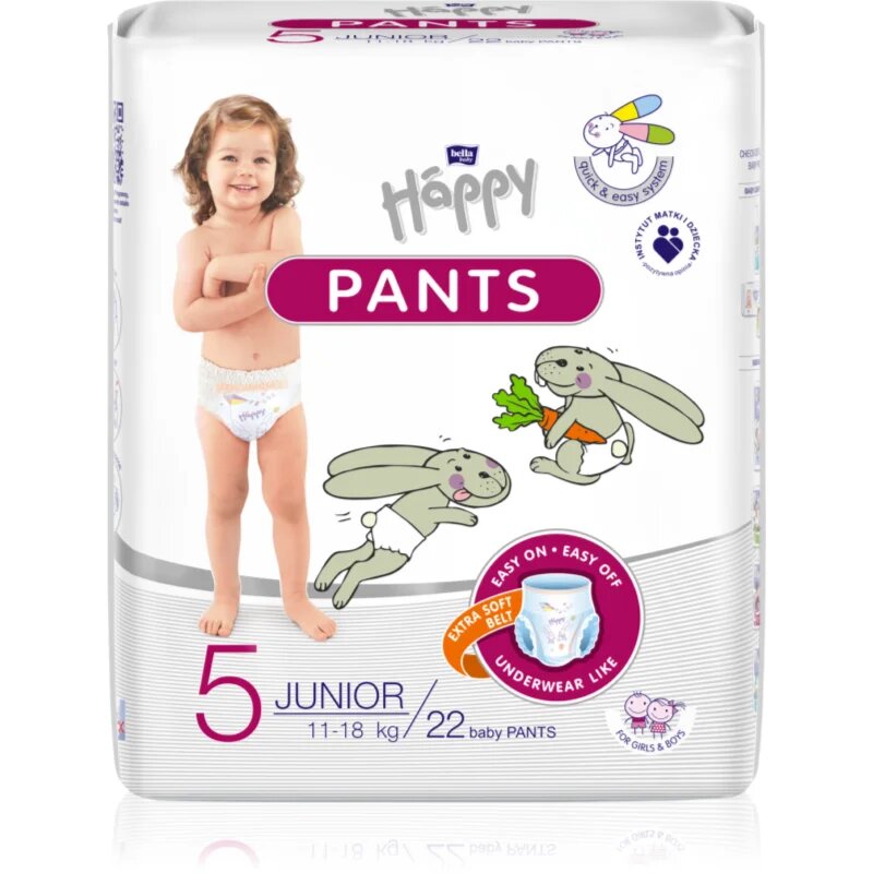 BELLA Baby Happy Pants hlačne plenice za enkratno uporabo Junior 11-18 kg 22 kos