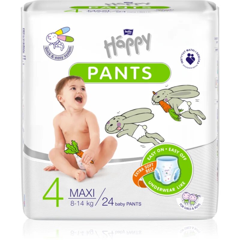 BELLA Baby Happy Pants hlačne plenice za enkratno uporabo Maxi 8-14 kg 24 kos