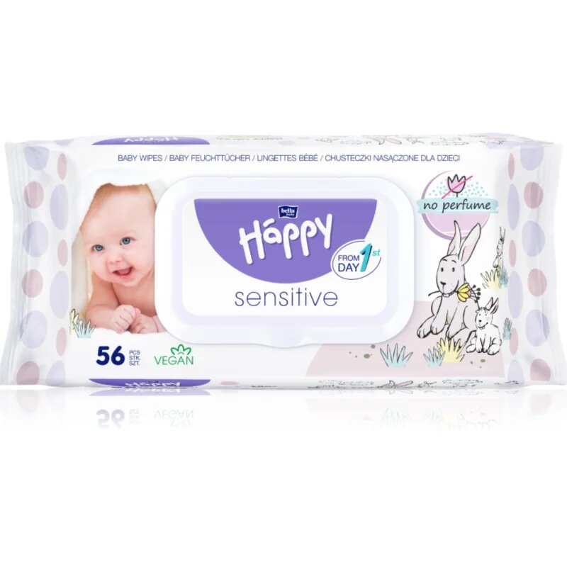 BELLA Baby Happy Sensitive vlažni čistilni robčki za otroke 56 kos