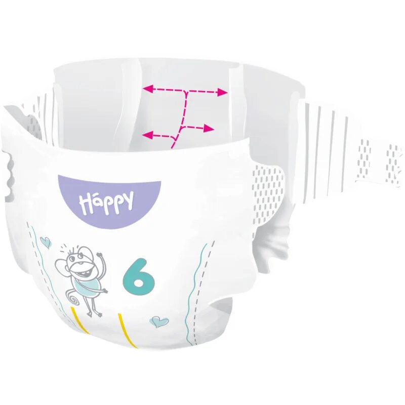 BELLA Baby Happy Soft&Delicate plenice za enkratno uporabo s kanalčki Junior Extra 15+ kg 34 kos