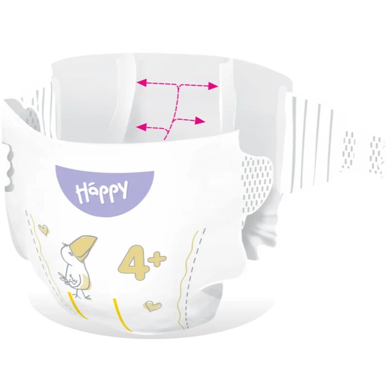 BELLA Baby Happy Soft&Delicate plenice za enkratno uporabo s kanalčki Maxi Plus 9-15 kg 56 kos
