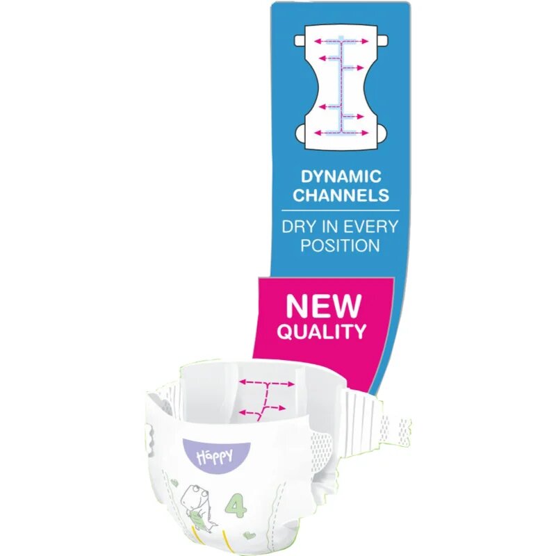 BELLA Baby Happy Soft&Delicate plenice za enkratno uporabo s kanalčki Mini 3-6 kg 38 kos