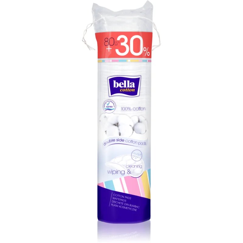 BELLA Cotton blazinice za odstranjevanje ličil 80 kos