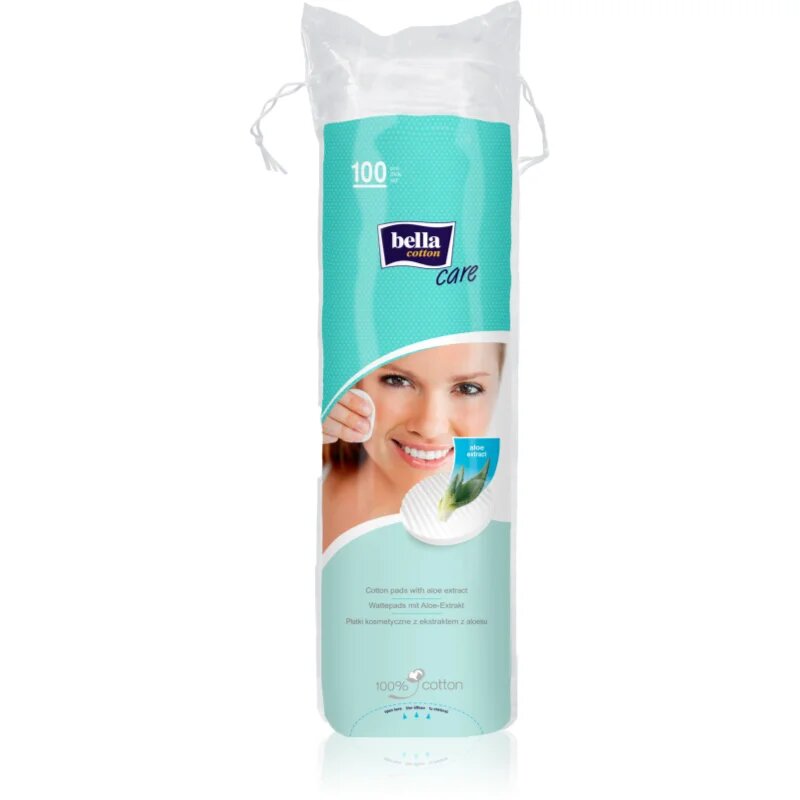 BELLA Cotton Care blazinice za odstranjevanje ličil z aloe vero 100 kos