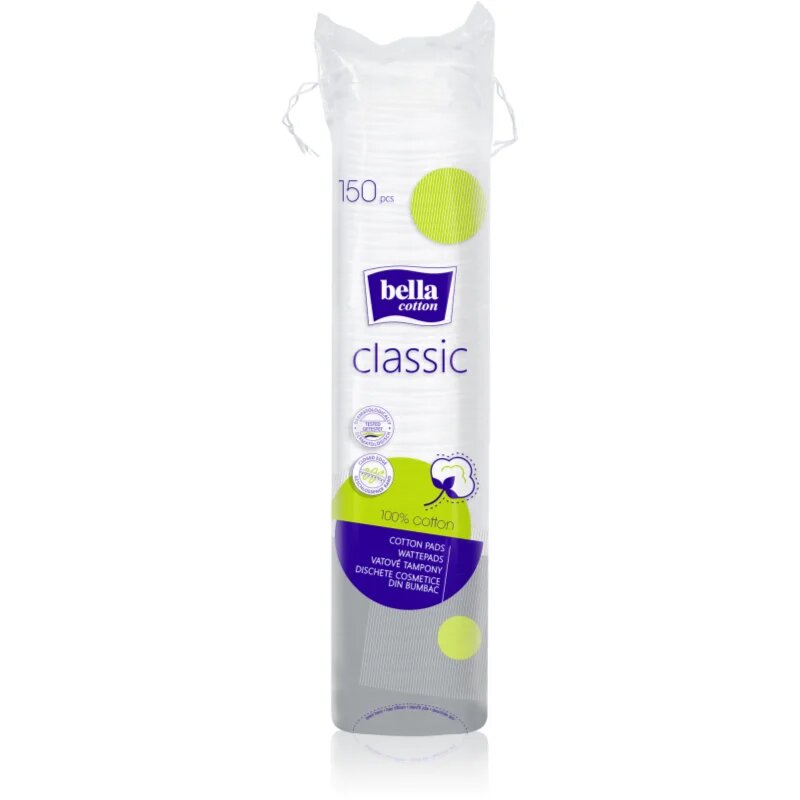 BELLA Cotton Classic blazinice za odstranjevanje ličil 150 kos
