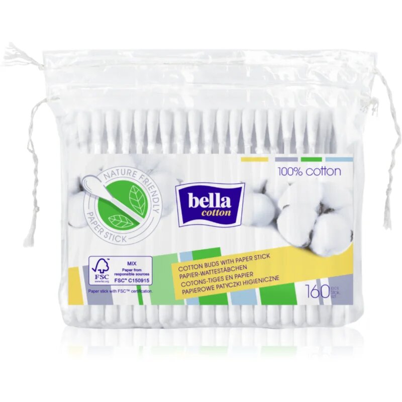 BELLA Cotton vatne paličice 160 kos