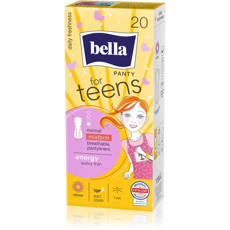 BELLA For Teens Energy dnevni vložki za dekleta 20 kos