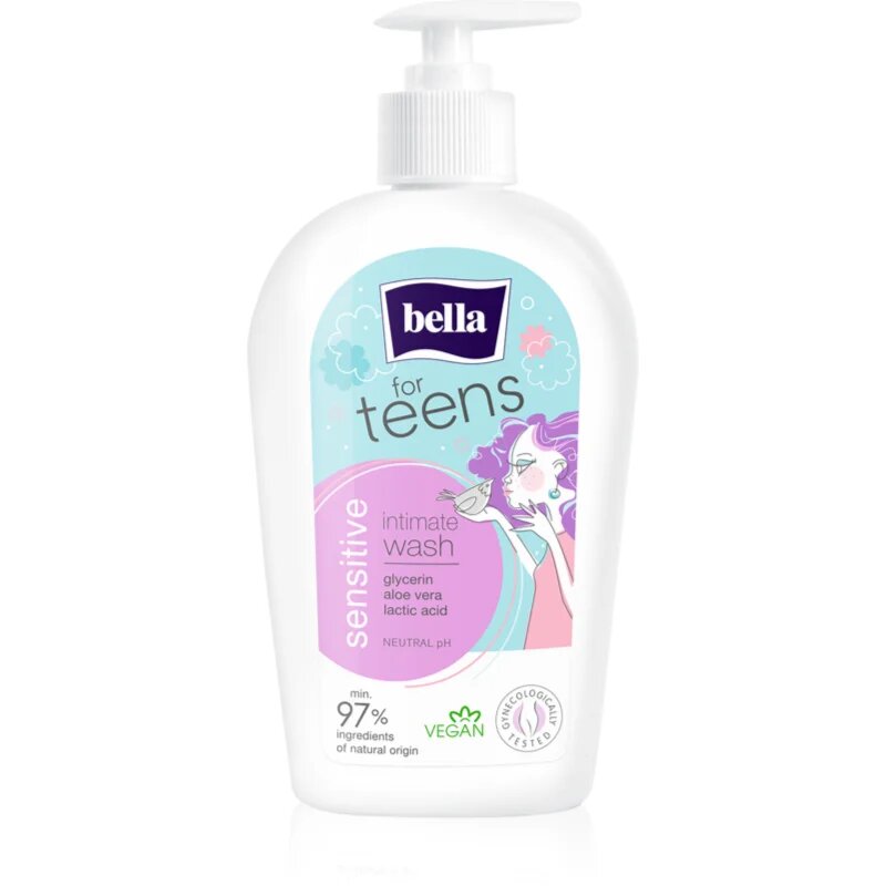 BELLA For Teens Sensitive gel za intimno higieno za dekleta 300 ml
