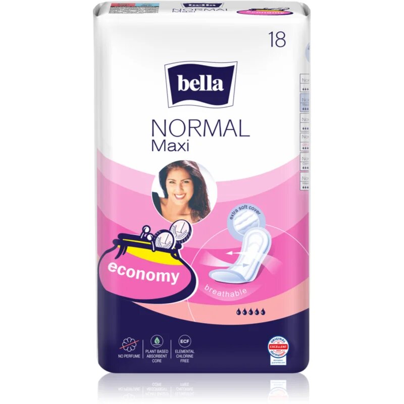 BELLA Normal Maxi vložki 18 kos