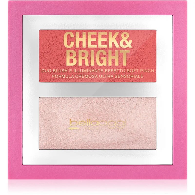 bellaoggi Cheek & Bright rdečilo z osvetljevalcem odtenek Posh Rose 5 g