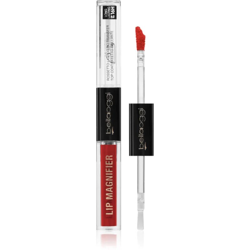 bellaoggi Lip Magnifier Dolgoobstojna šminka in sijaj za ustnice 2 v 1 odtenek Poppy Red 2.7 ml
