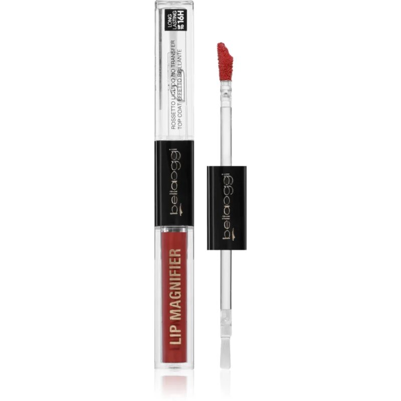 bellaoggi Lip Magnifier Dolgoobstojna šminka in sijaj za ustnice 2 v 1 odtenek Ruby Red 2.7 ml