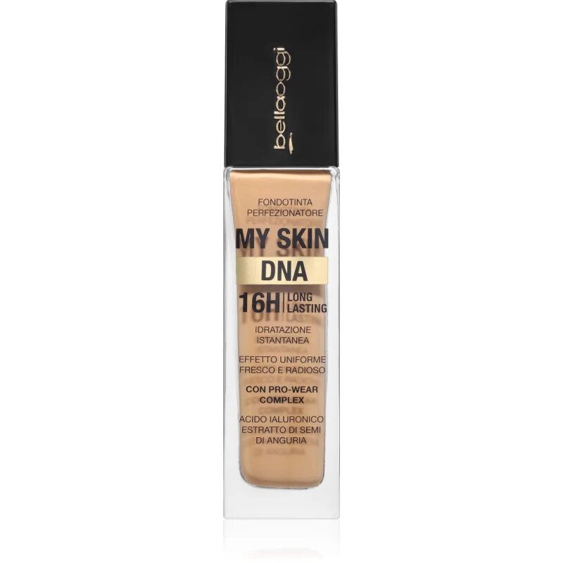 bellaoggi My Skin DNA vlažilni tekoči puder za popolno polt odtenek Golden Sand 34 ml