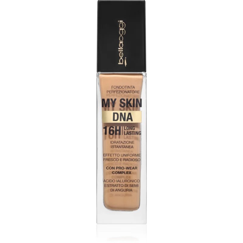bellaoggi My Skin DNA vlažilni tekoči puder za popolno polt odtenek Hezelnut 34 ml