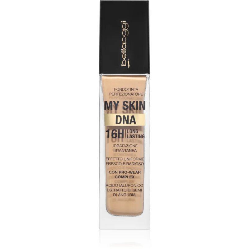 bellaoggi My Skin DNA vlažilni tekoči puder za popolno polt odtenek Soft Vanilla 34 ml
