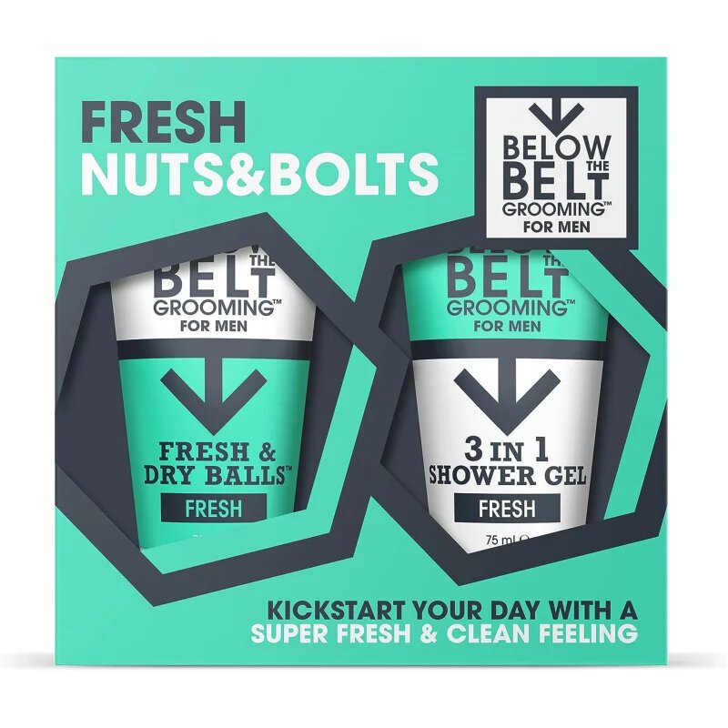 Below the Belt Grooming Fresh Nuts and Bolts darilni set za intimno higieno
