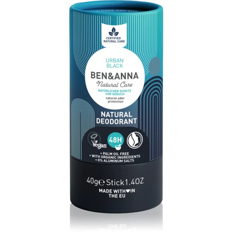 BEN&ANNA Natural Deodorant Urban Black trdi deodorant 40 g