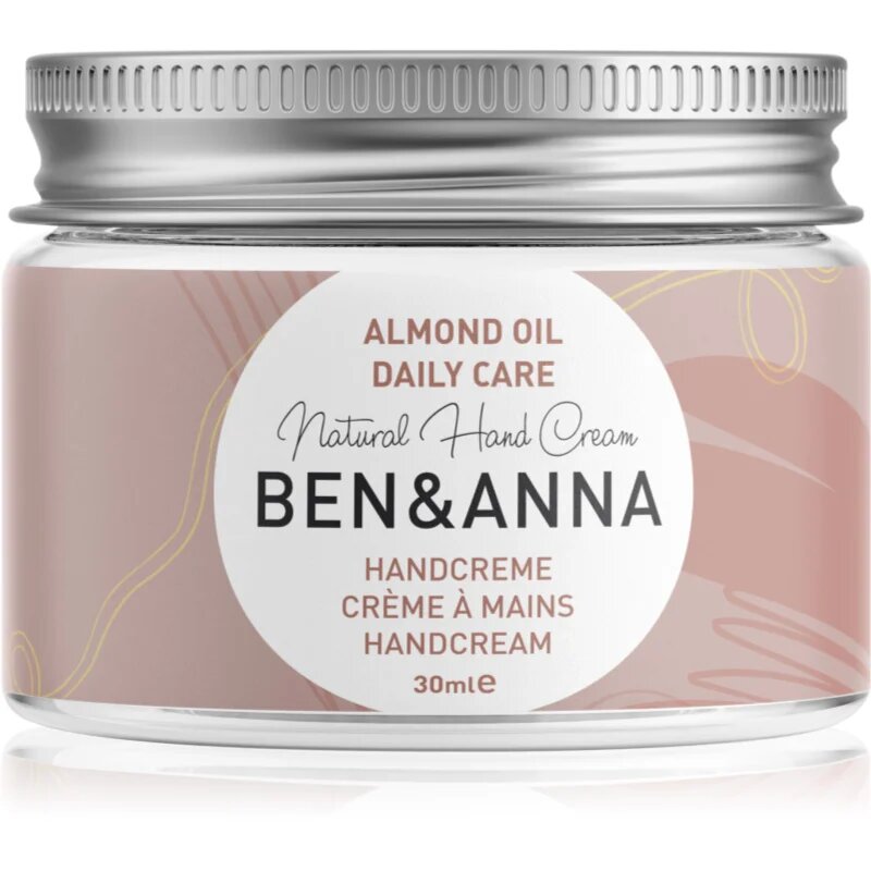 BEN&ANNA Natural Hand Cream Daily Care krema za roke z mandljevim oljem 30 ml