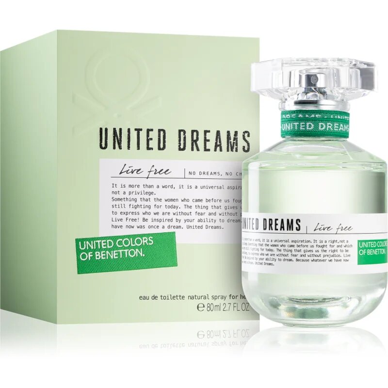 Benetton United Dreams for her Live Free toaletna voda za ženske 80 ml