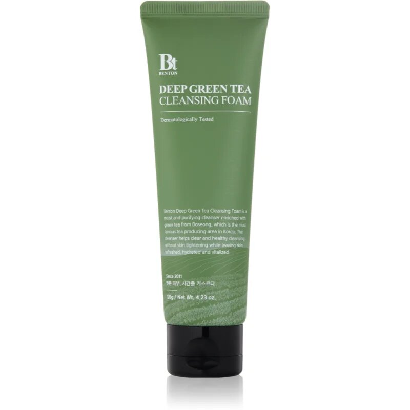 Benton Deep Green Tea vlažilna čistilna pena z zelenim čajem 120 g