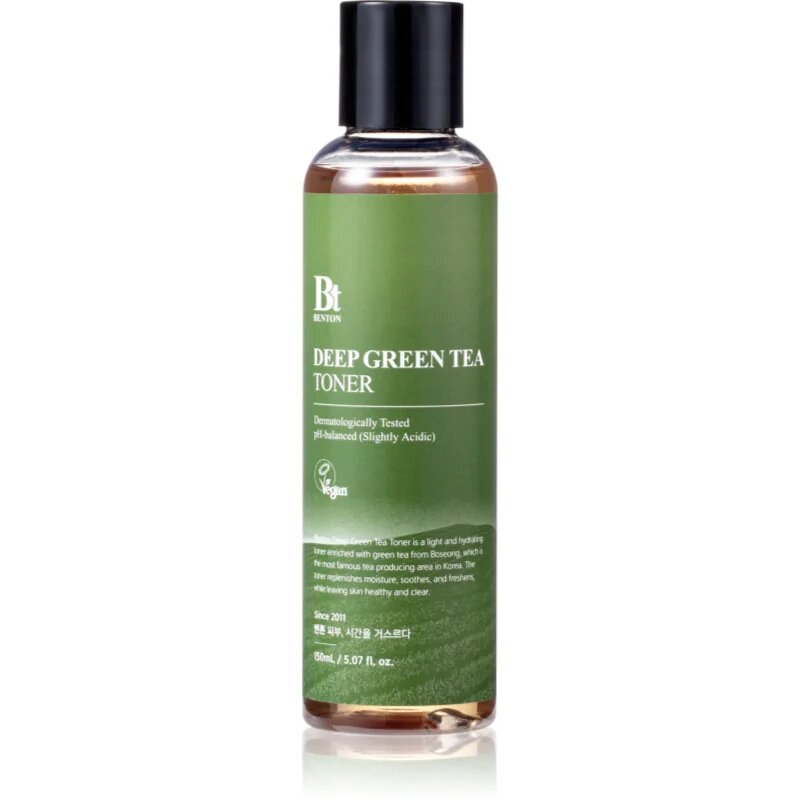 Benton Deep Green Tea vlažilni tonik za obraz z zelenim čajem 150 ml