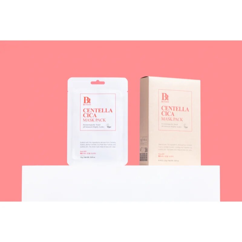 Benton Goodbye Redness Centella pomirjevalna tekstilna maska za problematično kožo akne 10 kos