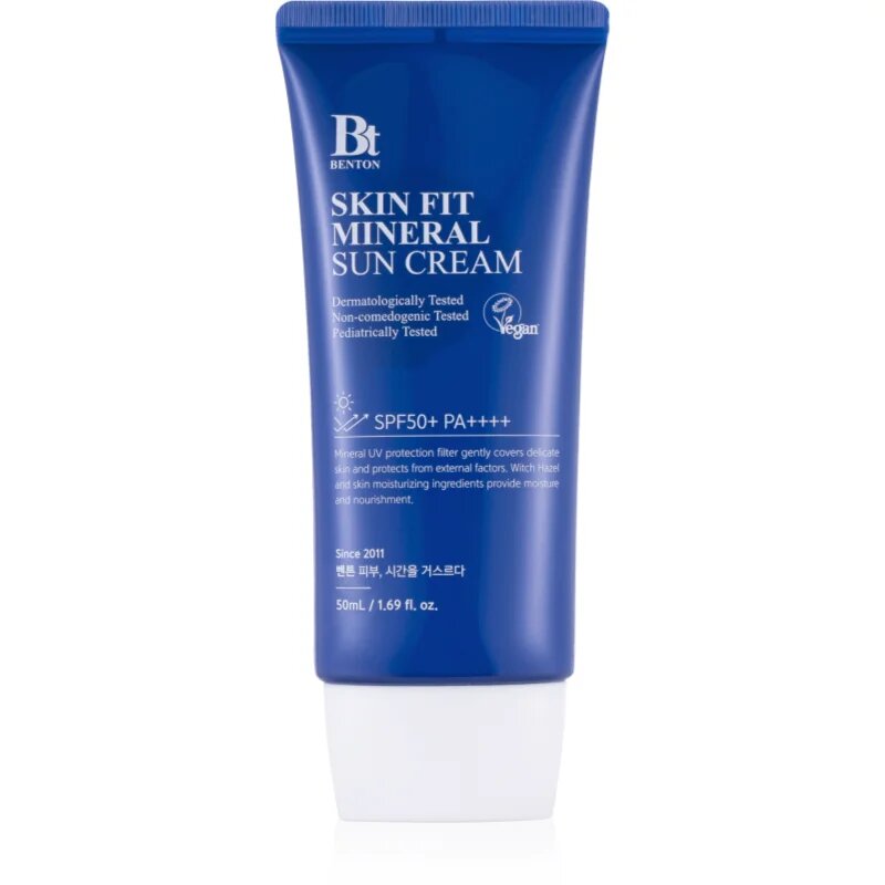 Benton Skin Fit Mineral mineralni fluid za sončenje za obraz SPF 50+ 50 ml