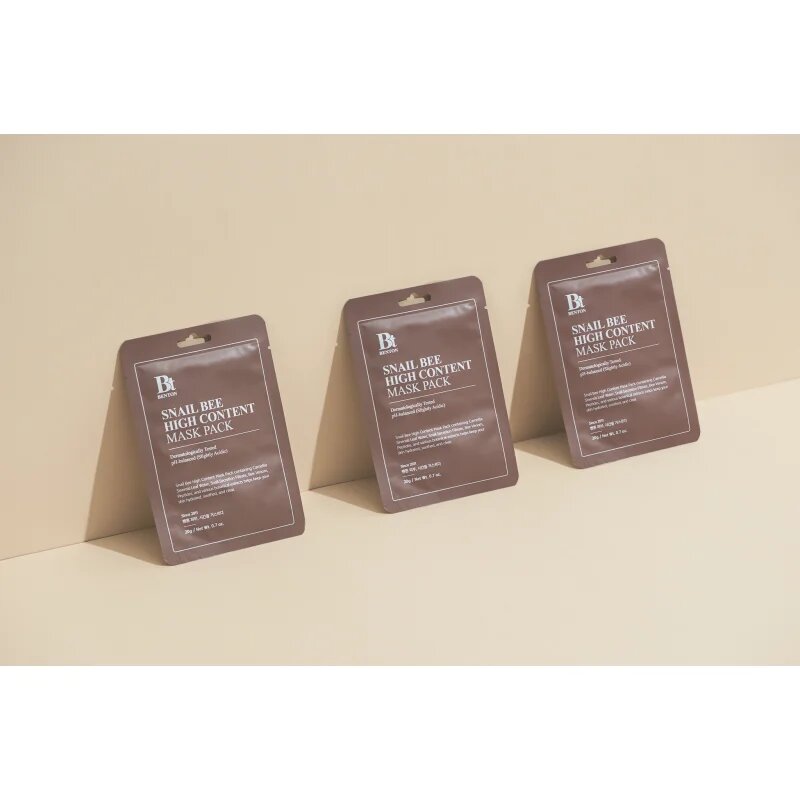 Benton Snail Bee maska iz platna za kompleksno nego s polžjim ekstraktom 10 × 20 g