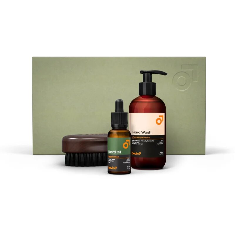 Beviro Bergamia Wood Beard Care Kit darilni set za brado