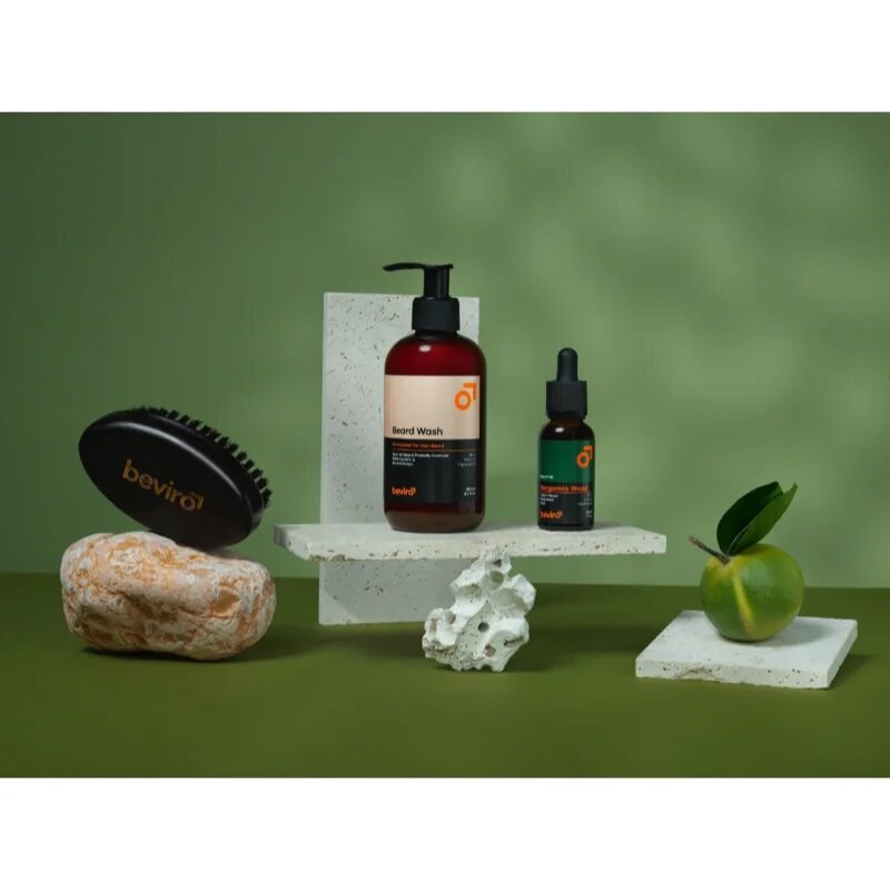Beviro Bergamia Wood Beard Care Kit darilni set za brado