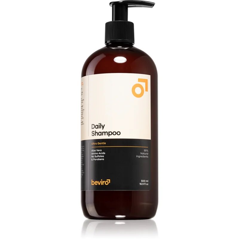 Beviro Daily Shampoo Ultra Gentle šampon za moške z aloe vero Ultra Gentle 500 ml
