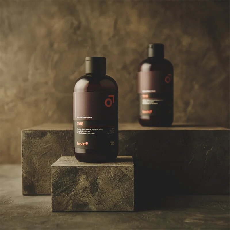 Beviro Natural Body Wash 1918 gel za prhanje za moške 250 ml