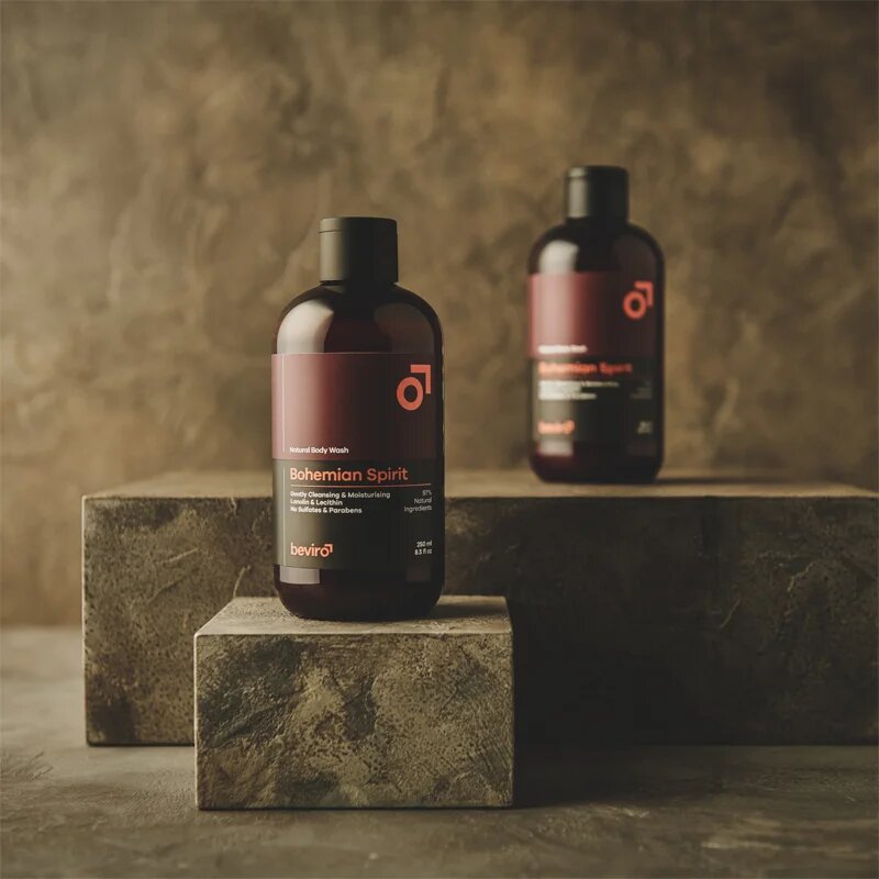 Beviro Natural Body Wash Bohemian Spirit gel za prhanje za moške 250 ml
