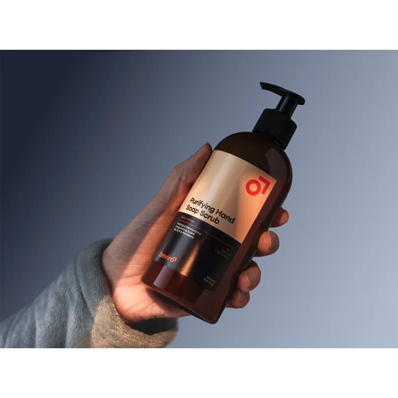 Beviro Purifying Hand Soap Scrub čistilno milo s piling učinkom Zesty Vetiver 500 ml