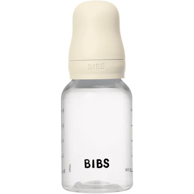 BIBS Anti-Colic Baby Bottle Latex antikolična steklenička s cucljem iz naravnega kavčuka Ivory 1 kos