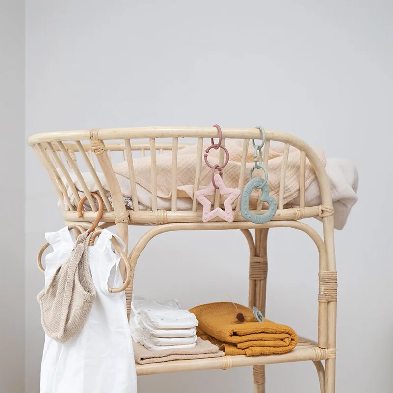 BIBS Baby Bitie Star grizalo Baby Blue 1 kos