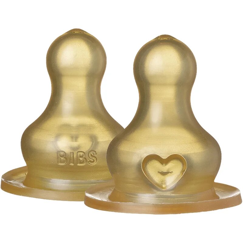 BIBS Baby Glass Bottle Rubber Nipple cucelj za stekleničko Fast Flow 2 kos