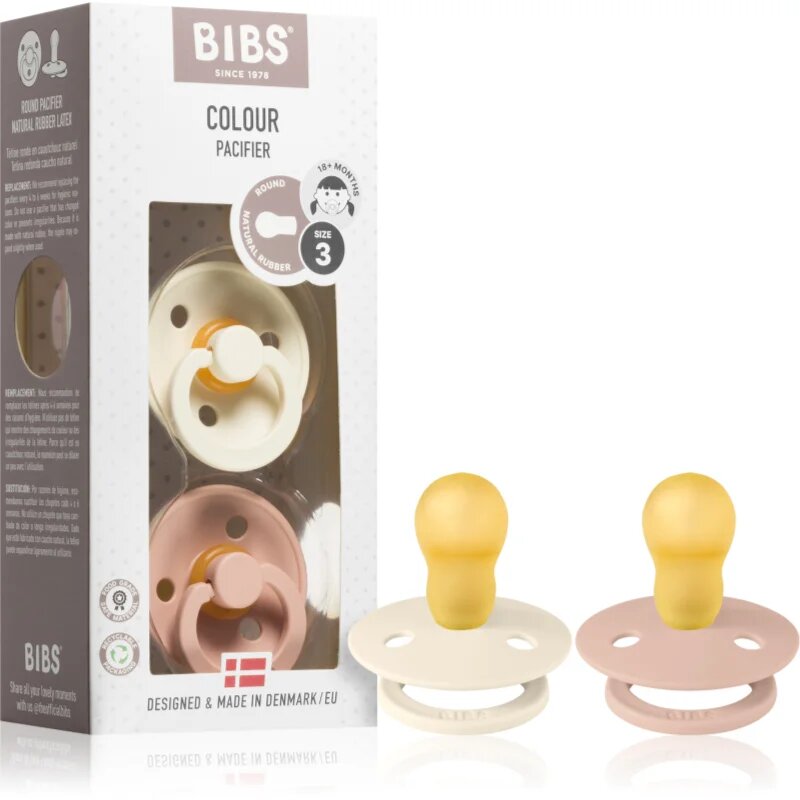 BIBS Colour Symmetrical 18+ months duda Ivory / Blush 2 kos