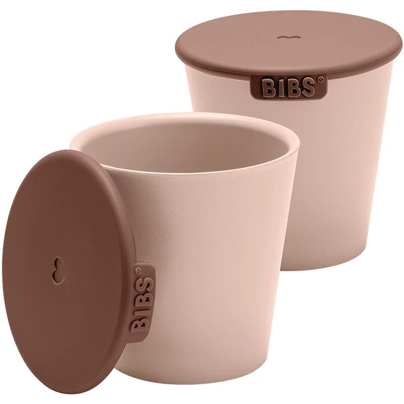 BIBS Cup Set skodelica s pokrovčkom Blush 2 kos