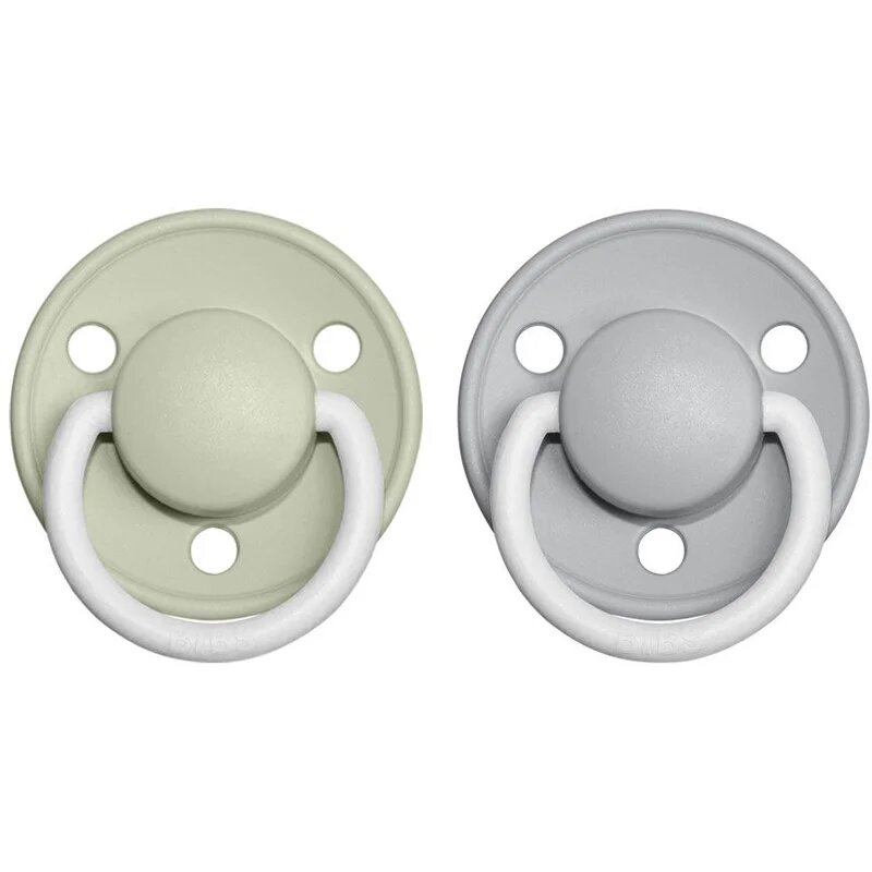 BIBS De Lux Natural Rubber Night Size 1: 0+ months duda Sage / Cloud 2 kos