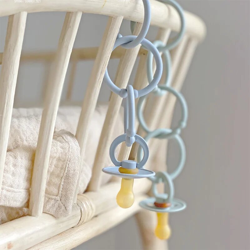 BIBS Loops obešalni obročki Baby Blue / Cloud / Petrol 12 kos