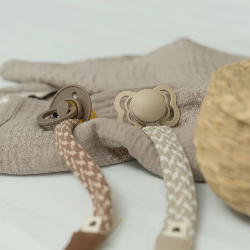 BIBS Paci Braid držalo za dudo Cloud / Iron 1 kos