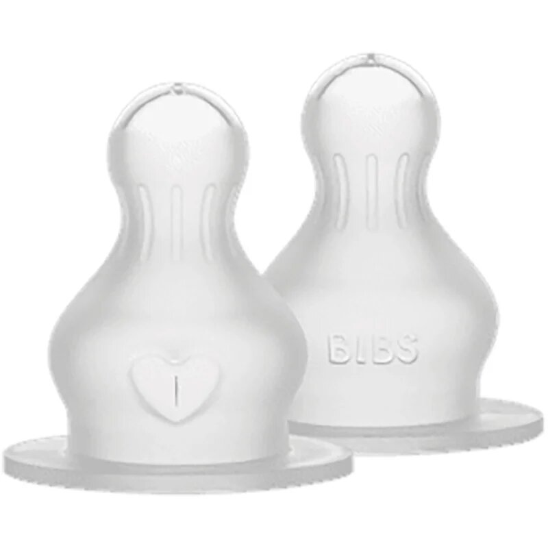 BIBS Silicone Bottle Nipple cucelj za stekleničko Slow Flow 2 kos